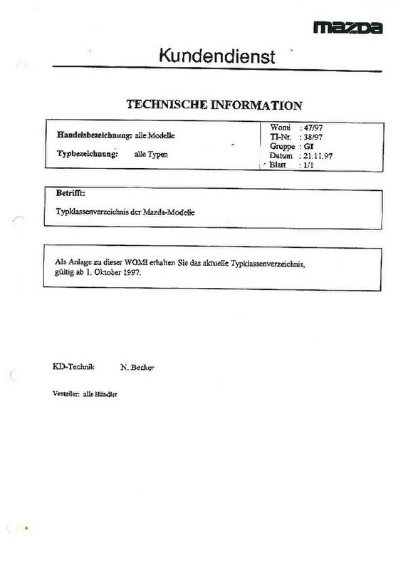 Mazda Typklassen