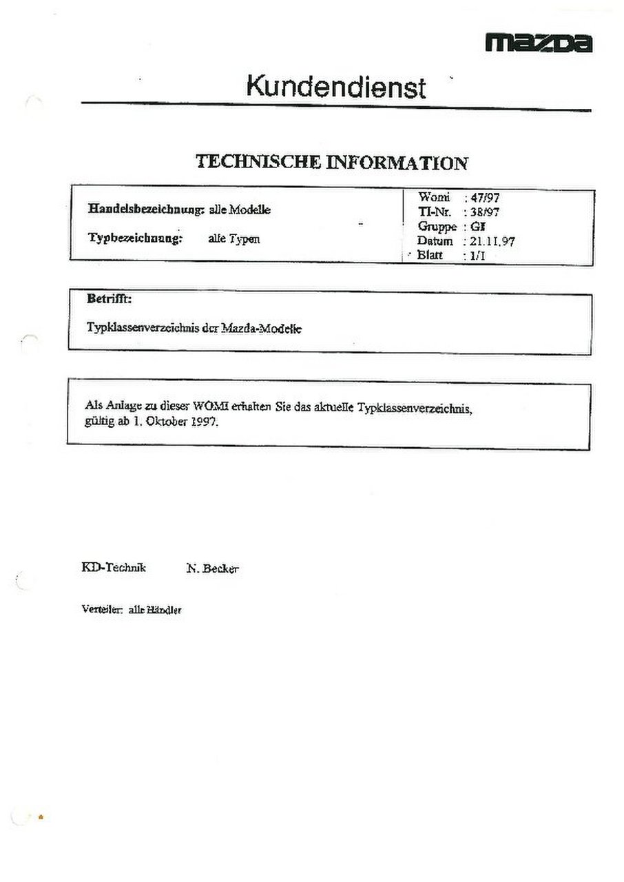 Mazda Typklassen