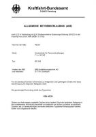 ABE - Allgemeine Betriebserlaubnisse